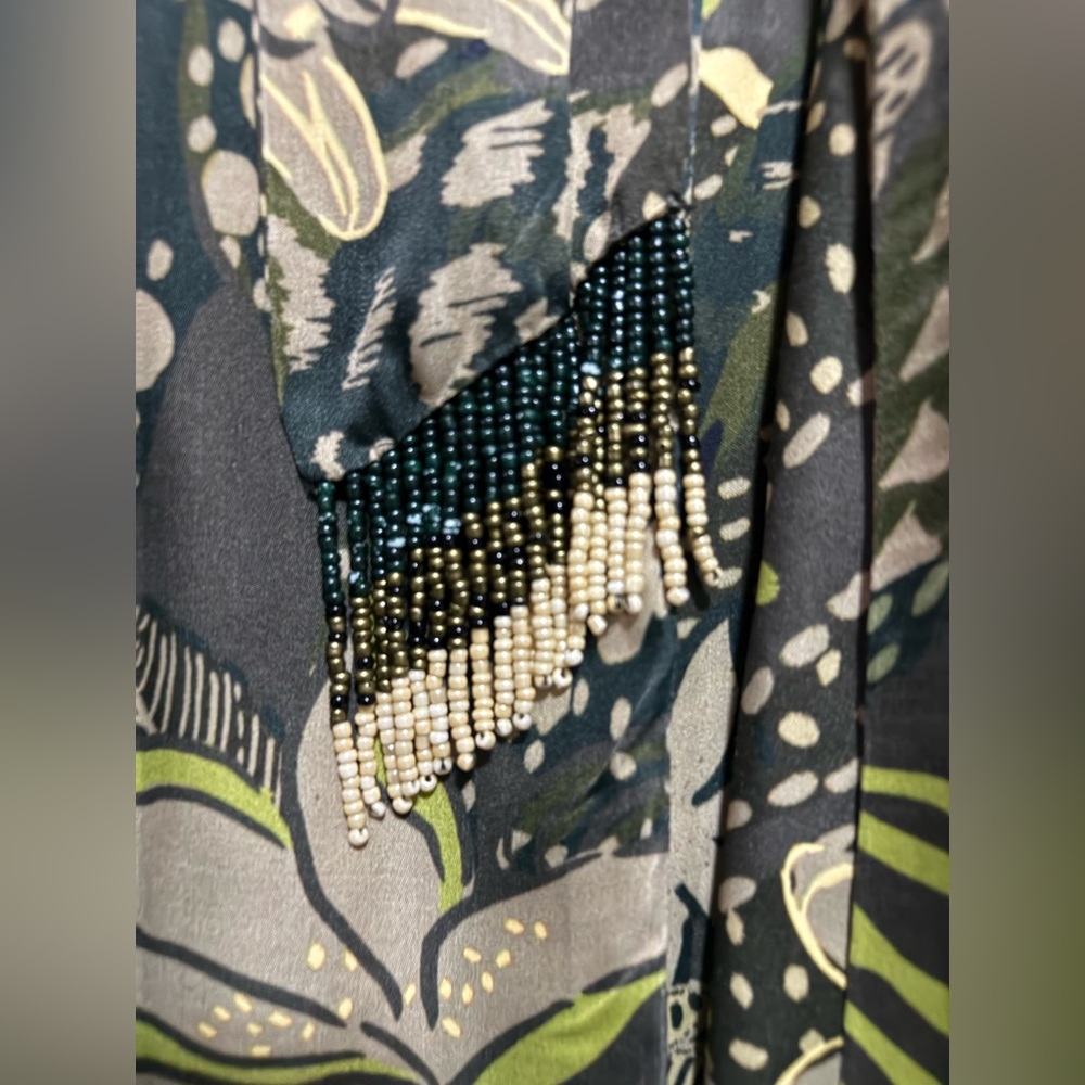 Farm Rio Green Cool Leopard Mini Wrap Dress - Picture 10 of 11
